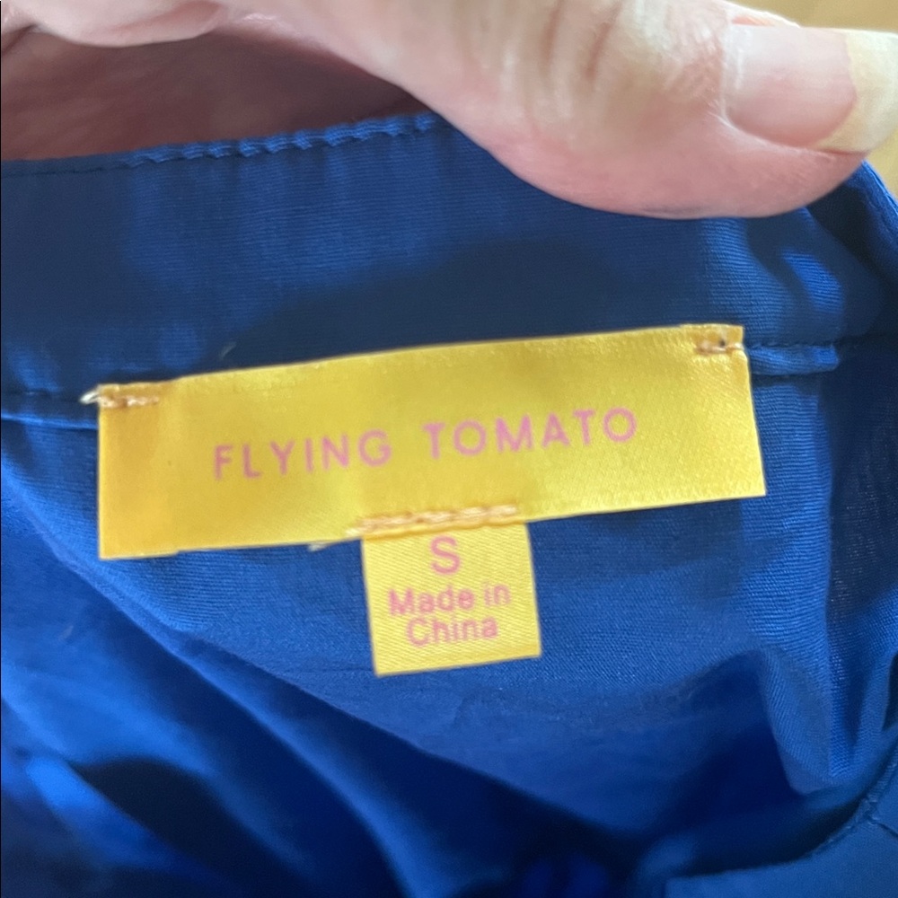 Flying Tomato Mystic Mirage Woven Midi Dress Blue New - Picture 9 of 13